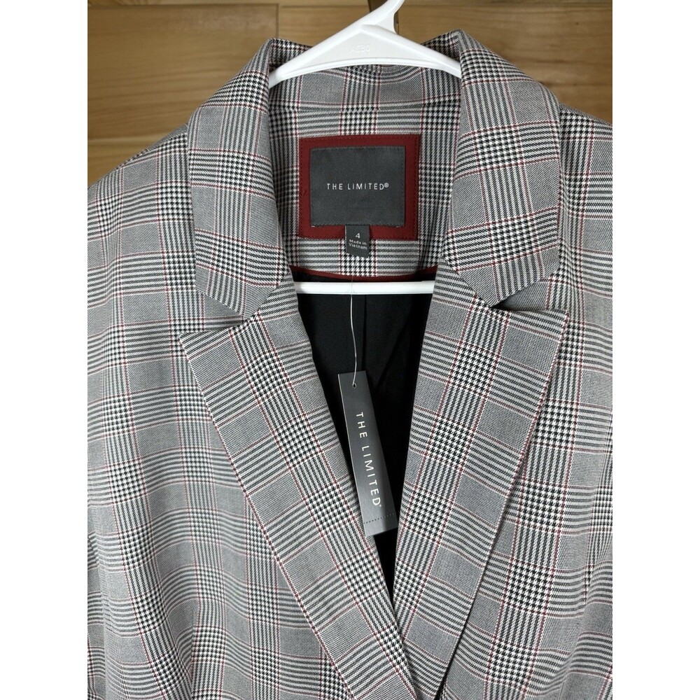 The Limited women's plaid blazer jacket NWT Size 4 Retail $139 - Picture 2 of 4